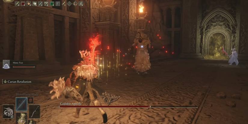 Player Fighting Godskin Apostle 