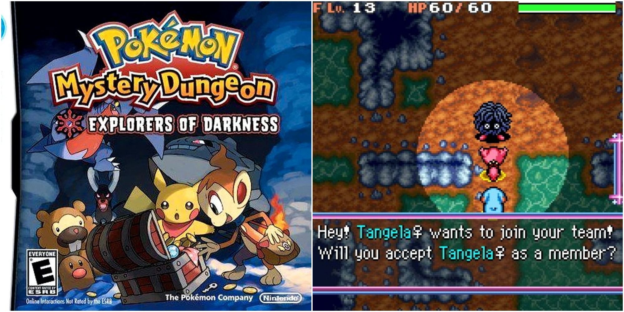 Pokemon Mystery Dungeon: Explorers Of Darkness Cover Art DS Nintendo Game
