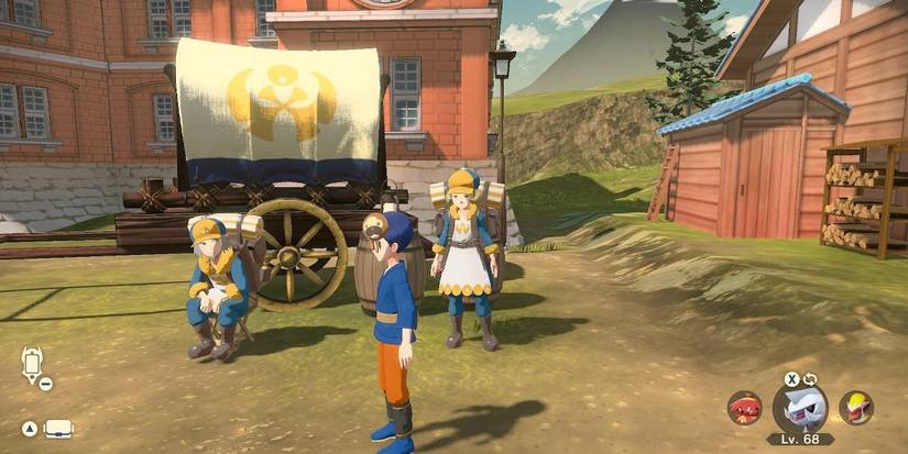 Ginkgo Guild parked outside Galaxy Hall in Pokemon Legends Arceus