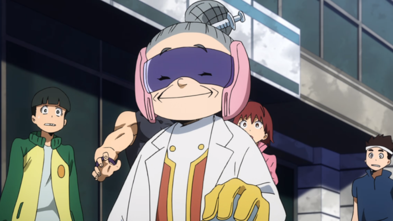 Recovery Girl Arriving On The Scene To Help The Injured In My Hero Academia