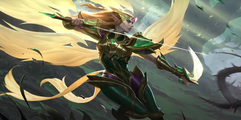 League of Legends Viridian Kayle splash art 