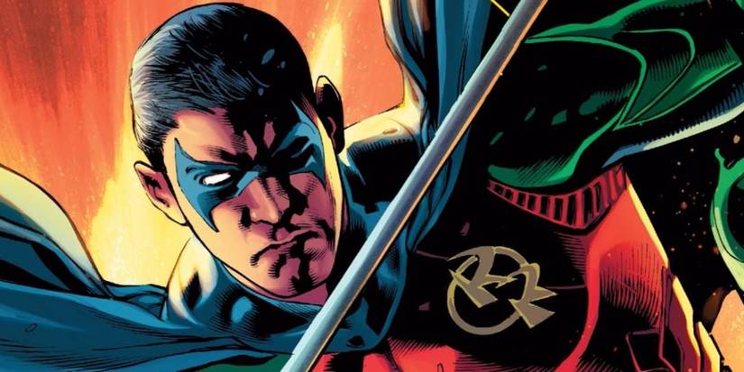 Tim Drake's Red Robin wearing his suit in Rise of the Batmen