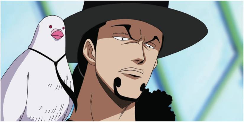 Rob Lucci Staring Menacingly Atop Ennies Lobby