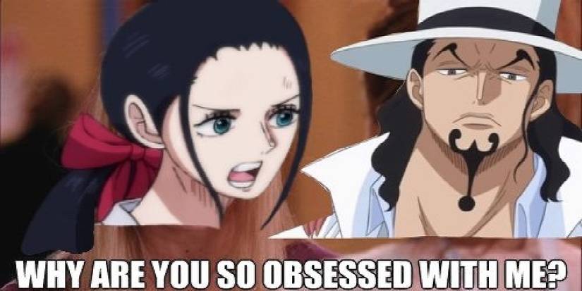 Image of the Mean Girls meme featuring Nico Robin and Rob Lucci from One Piece