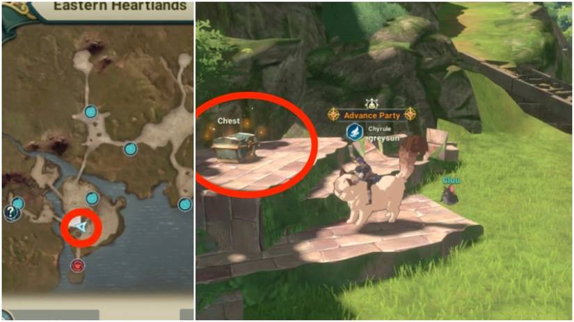 Ruin Wreckage Chest in Eastern Heartlands