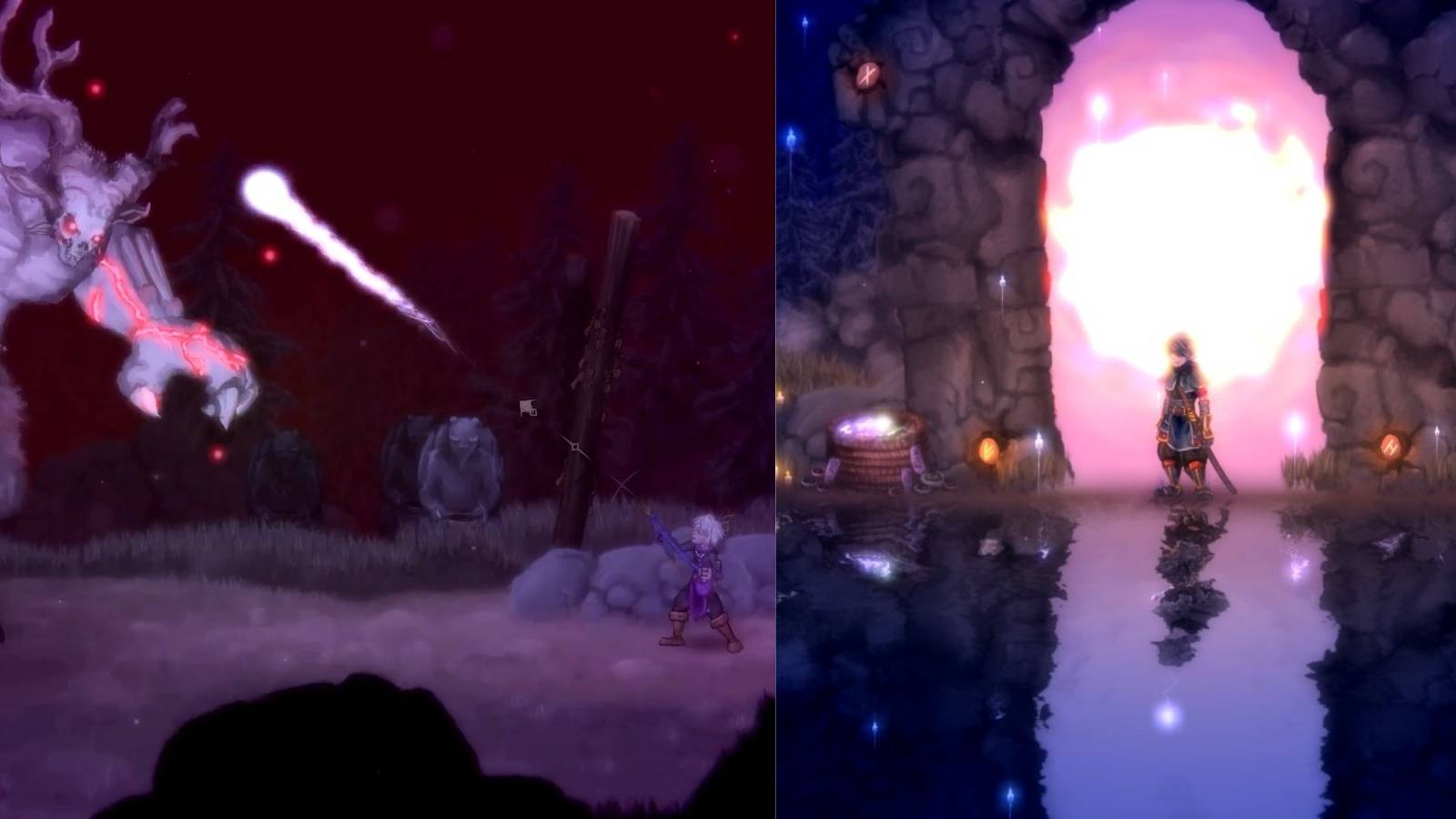 Salt and Sacrifice fighting a boss