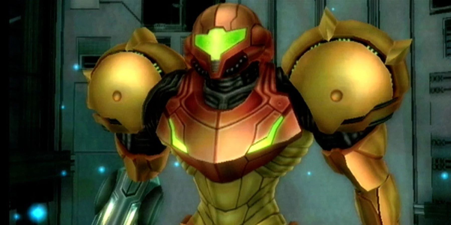 Samus Aran in a cutscene from Metroid Prime