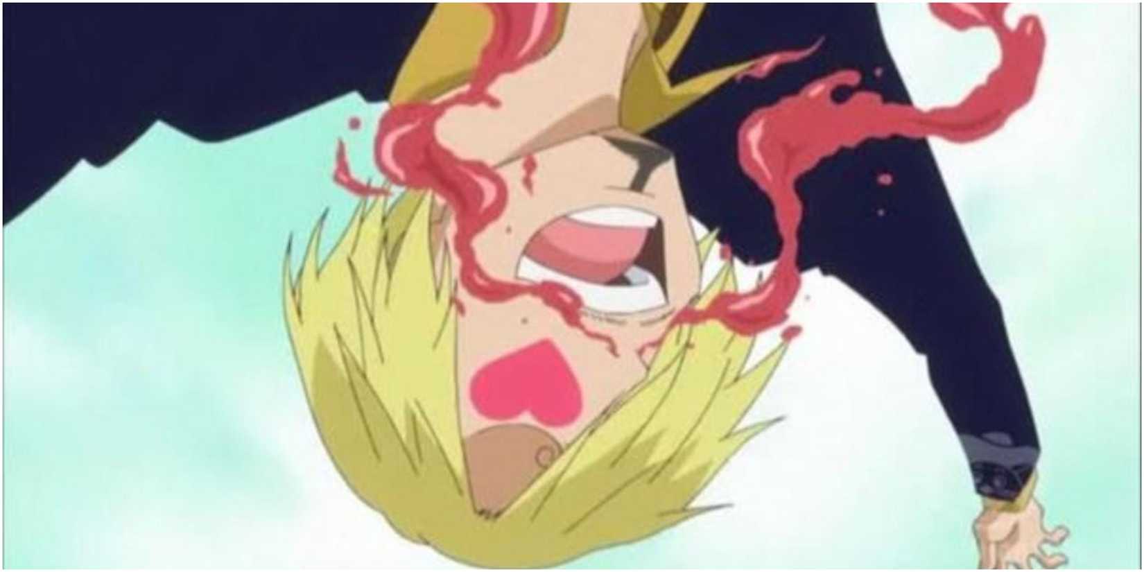 Sanji has a massive nosebleed