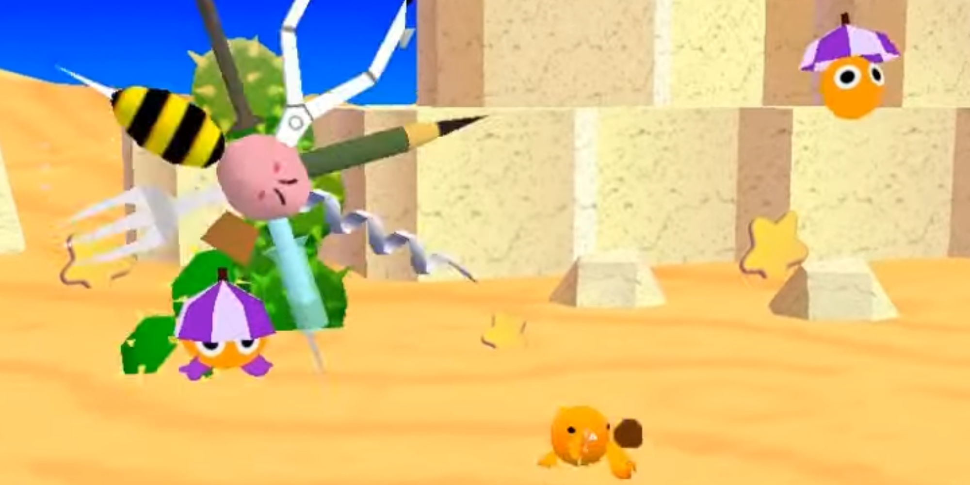 Kirby 64 Needle Clutter Sharp Objects