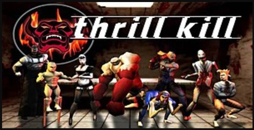 Thrill Kill TItle screen character line up