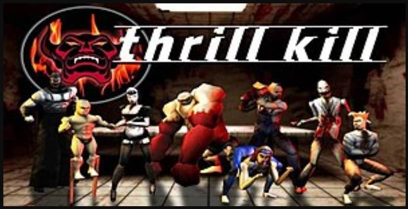 Thrill Kill TItle screen character line up