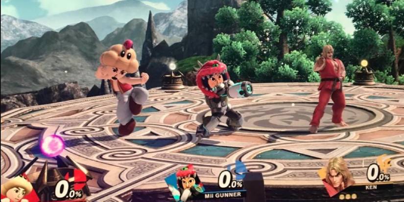 A 4chan Mii Costume leak showing a Mallo Mii Costume and a Doom Mii hat next to Ken taunting