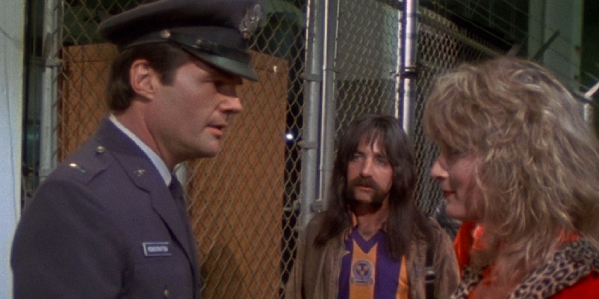 Fred Willard as a lieutenant greeting Spinal Tap at the Air Force Base
