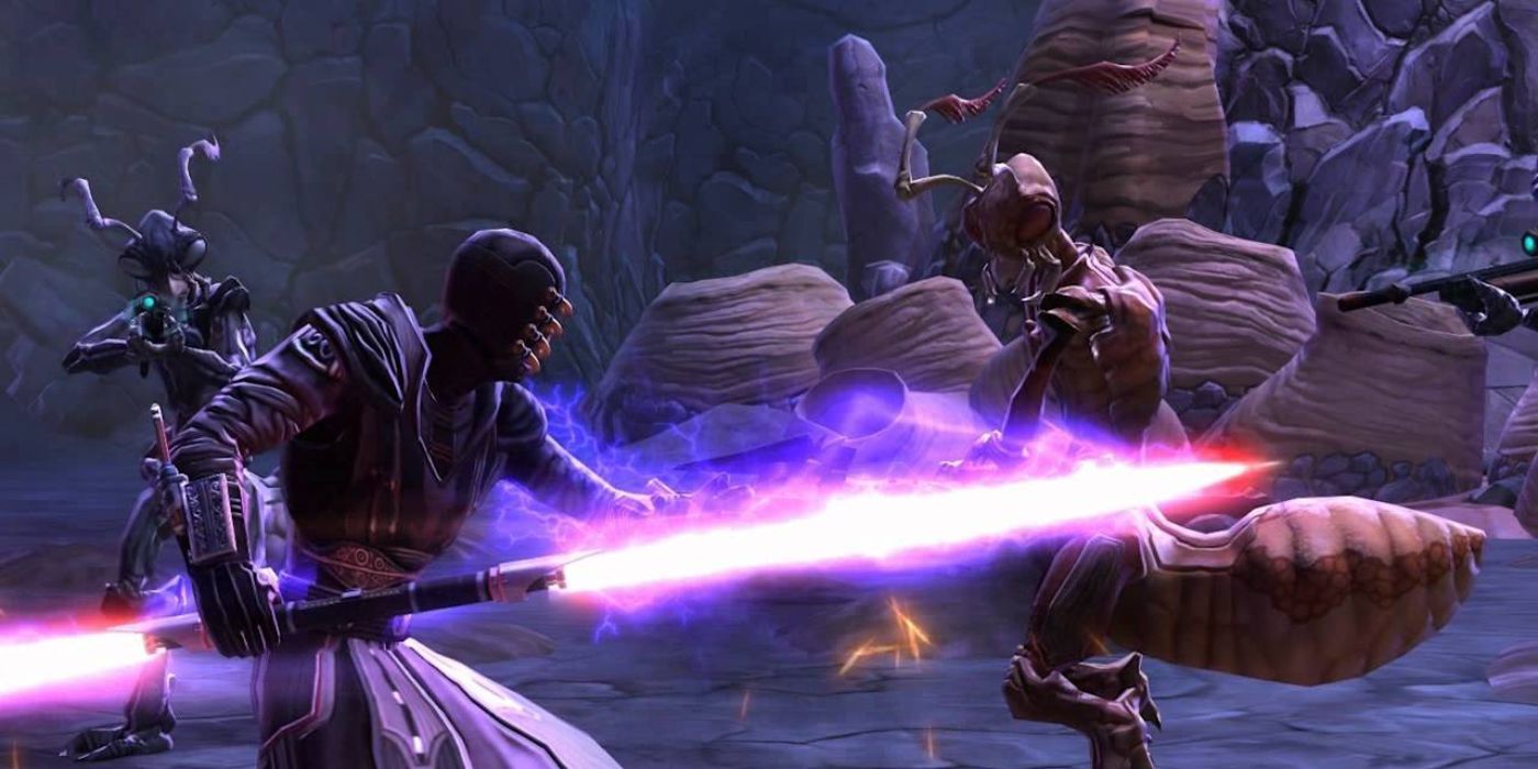 Star Wars The Old Republic Sith Inquisitor Facing Foes