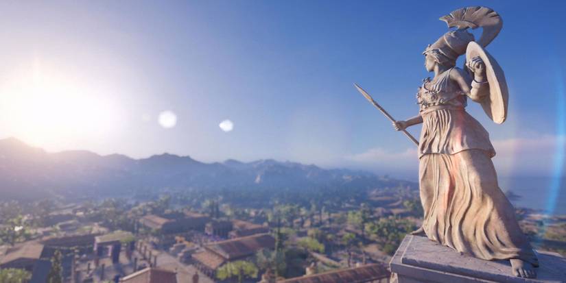 A Statue of Athena as Shown in Assassins Creed Odyssey