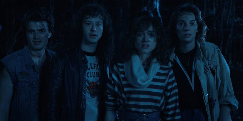 Steve, Eddie, Nancy & Robin In Stranger Things Season 4