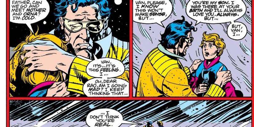 Superman says goodbye to his son in Superman Annual