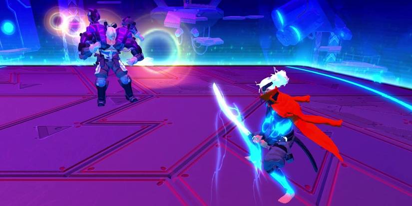 The Flame's projectiles in Furi