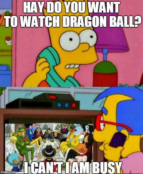 One Piece vs. Dragon Ball in The Simpsons