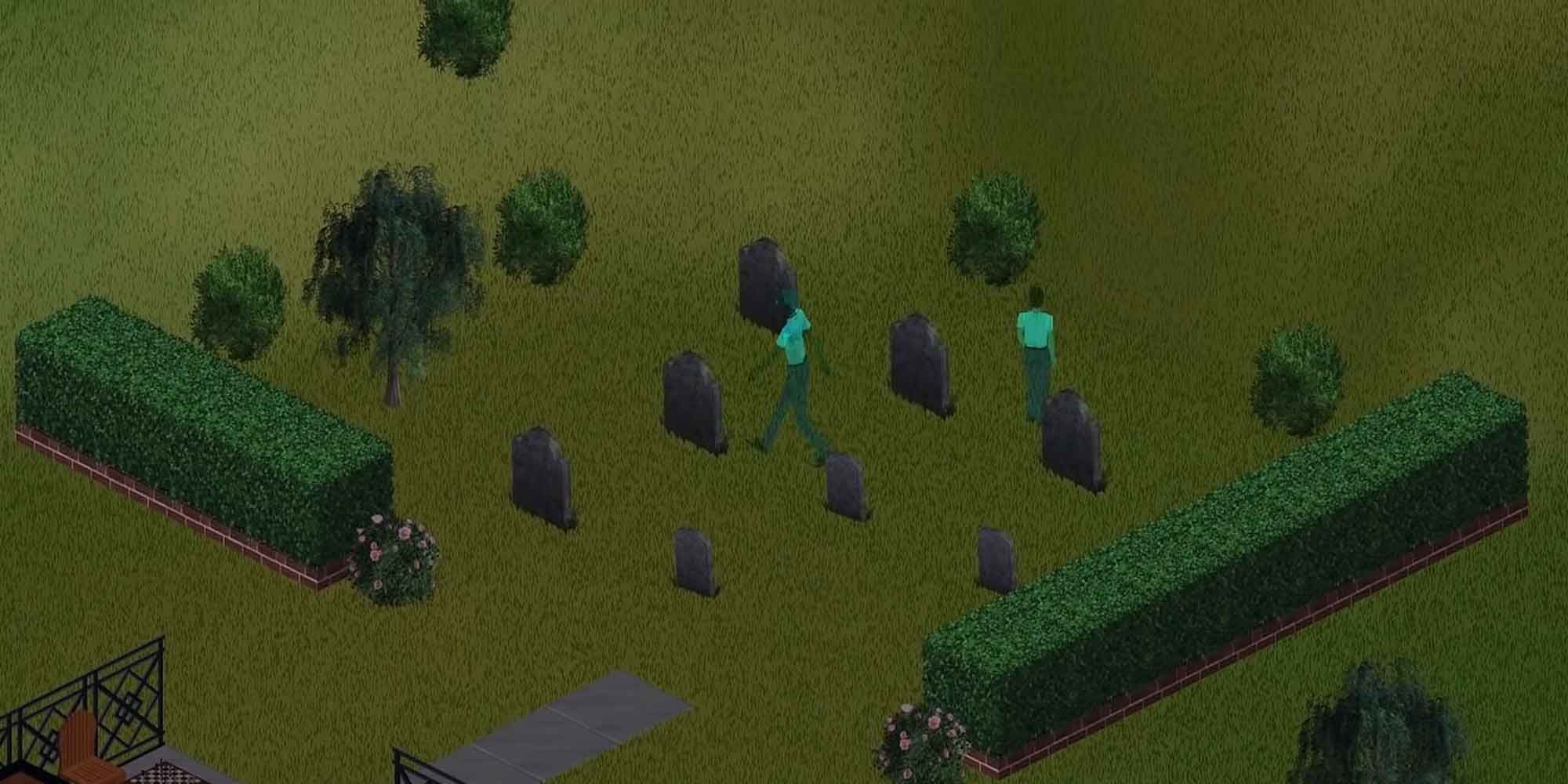 Building a graveyard in The Sims