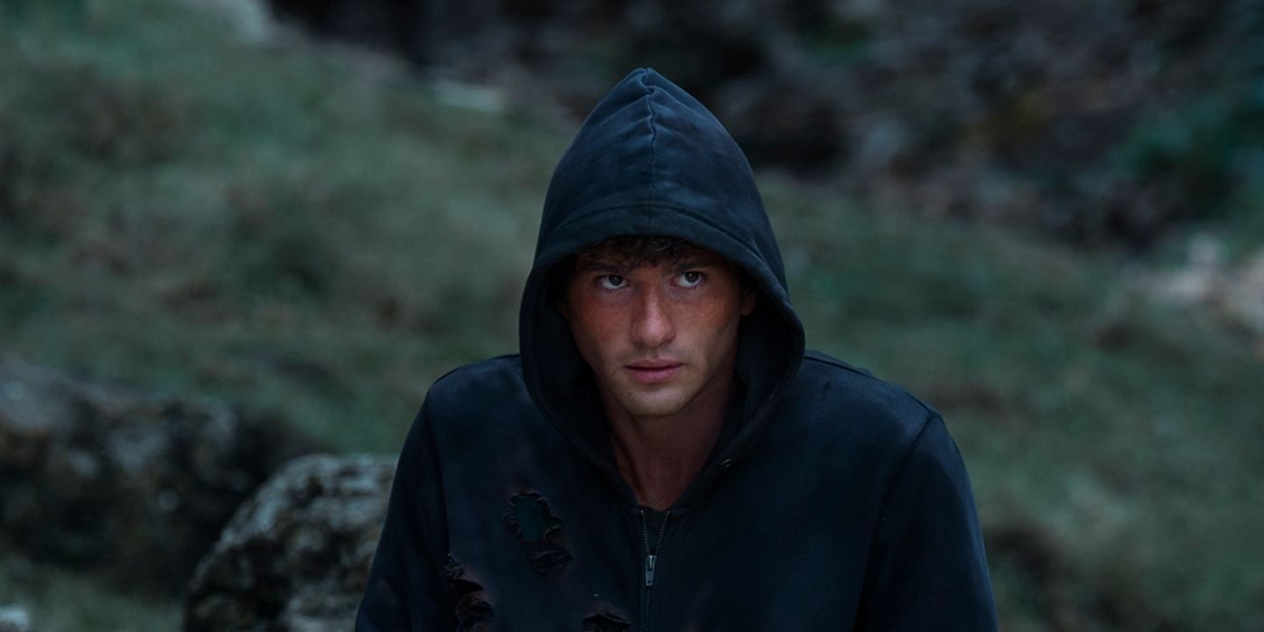 Production still of Seth in The Wilds
