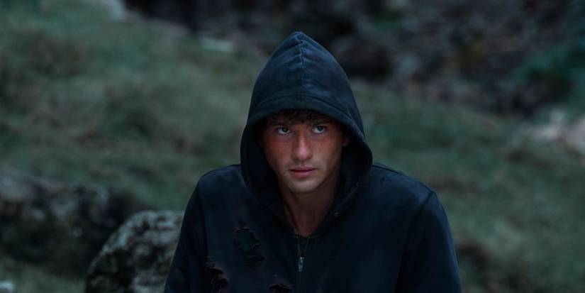 Production still of Seth in The Wilds