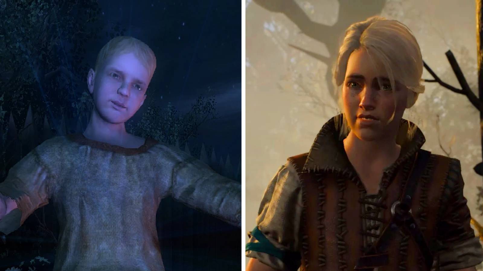 The Witcher 1 and 3 Young Ciri and Alvin Jacques de Aldersberg