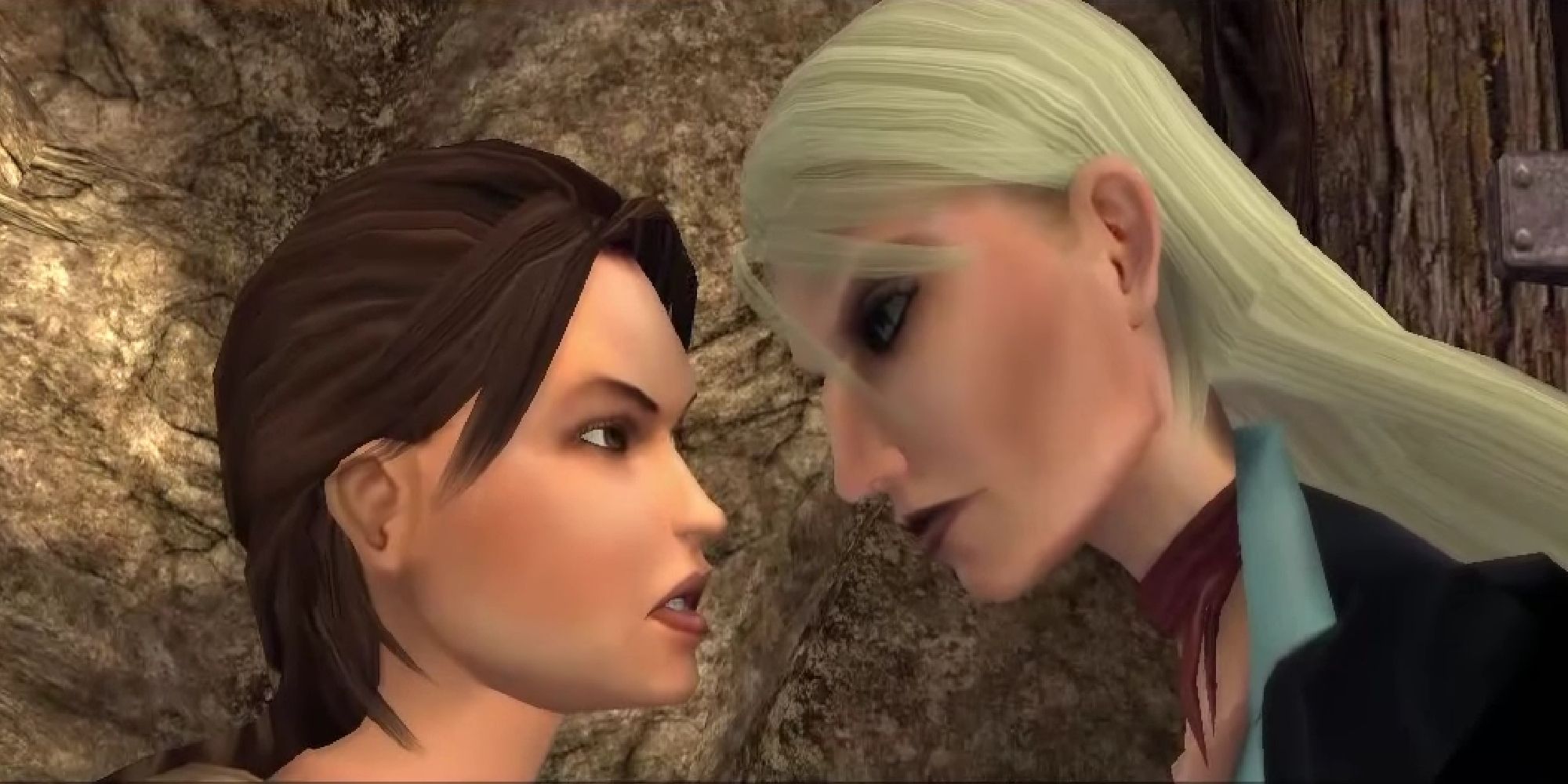 Lara facing off against Jacqueline Natla in a Tomb Raider remake