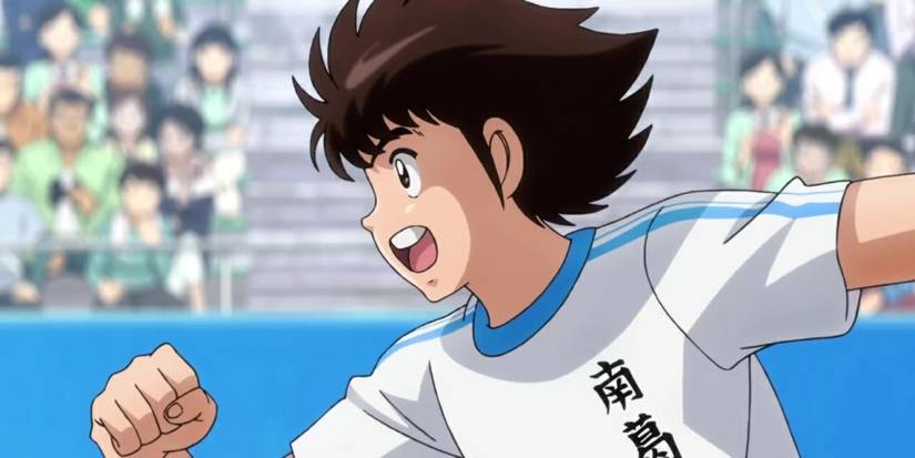 Tsubasa running with the ball