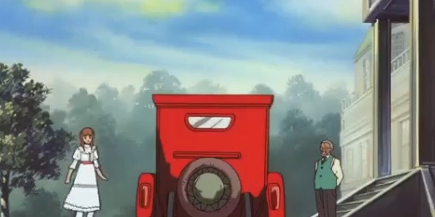 Turn A Gundam Sochie standing next to a car