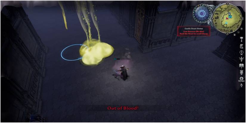 V Rising Attacking With Rain Of Bolts Crossbow Inside The Castle