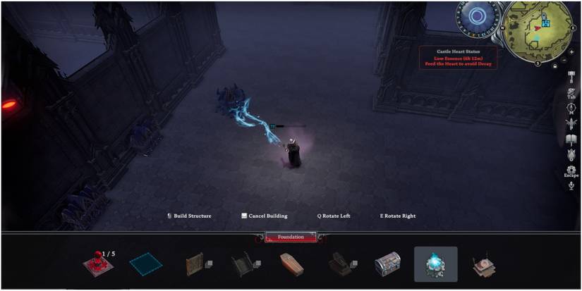 V Rising Building A Mist Brazier In The Castle