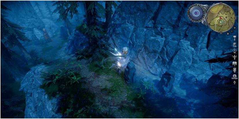 V Rising Harvesting Sulfer By Attacking A Stone