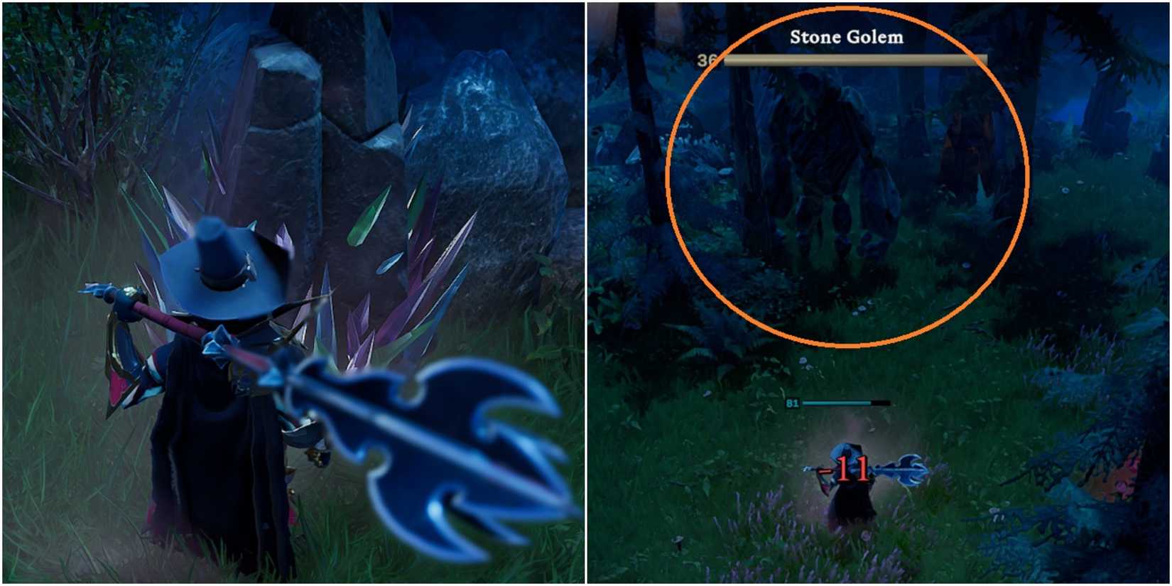 V Rising How To Get Crude Gems Collage Node And Stone Golem