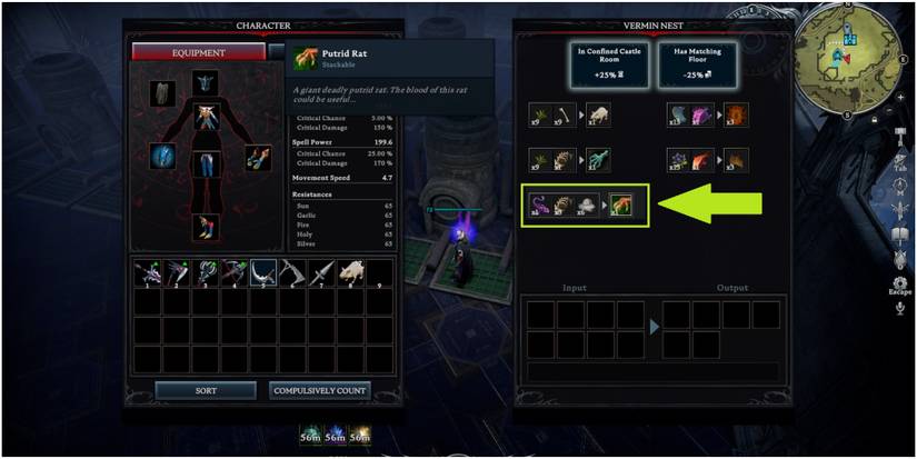 V Rising Ingredients Used To Make The Putrid Rat