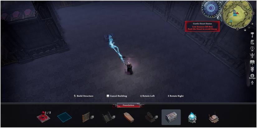 V Rising Putting A Small Stash Down In The Middle Of A Room