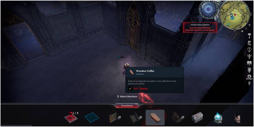 V Rising Reading The Description On The Wooden Coffin