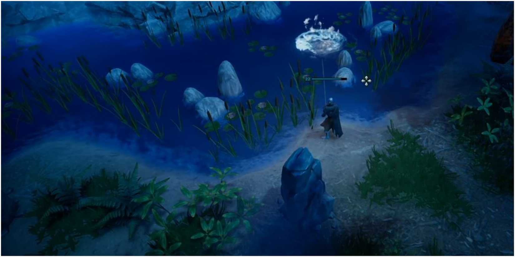 V Rising The Splash Effect When A Fish Bites The Line