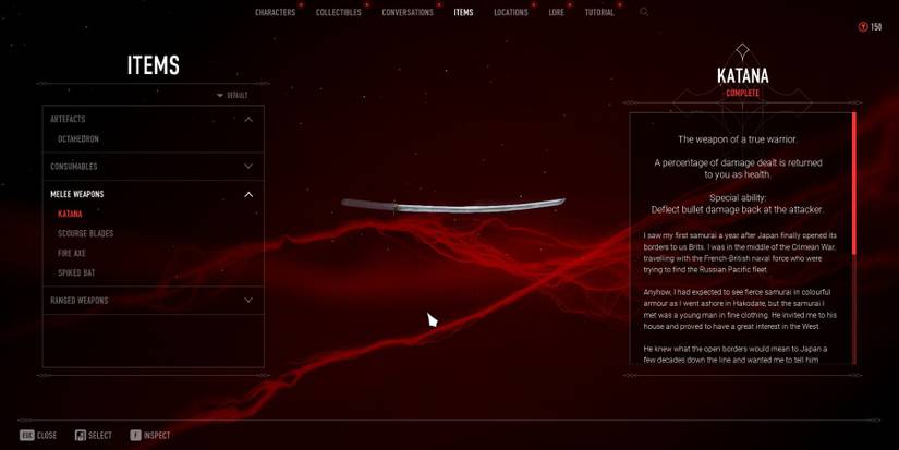 Vampire the Masquerade Bloodhunt_Weapons_Katana