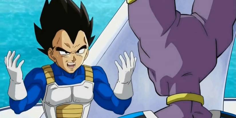 Vegeta pandering to Beerus in Dragon Ball Z