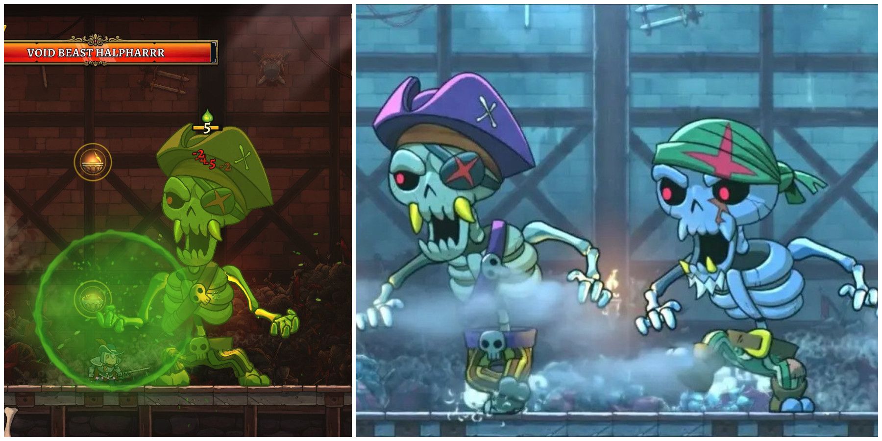 Void Beasts Byarrrith & Halpharrr boss fights in Rogue Legacy 2