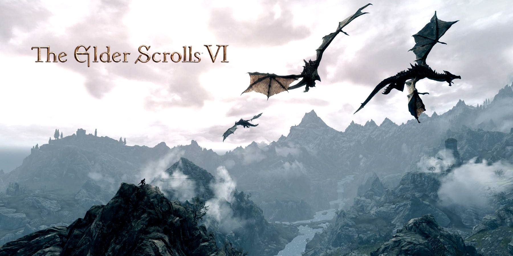 Elder Scrolls 6 dragons wide shot