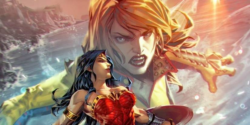 Wonder Woman and Giganta in a battle