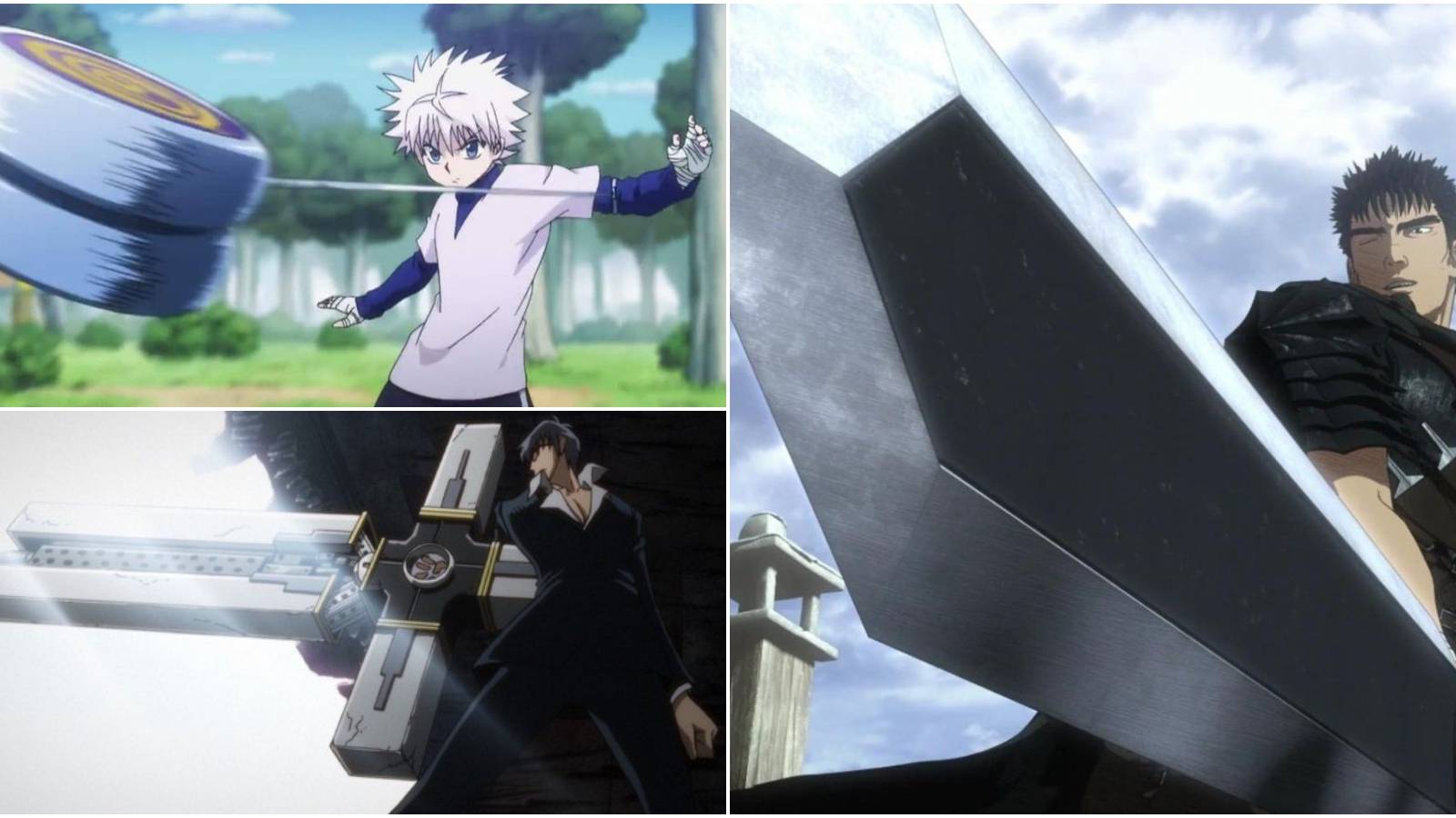 Killua Zoldyck Hunter x Hunter Nicholas D. Wolfwood Trigun Guts Berserk