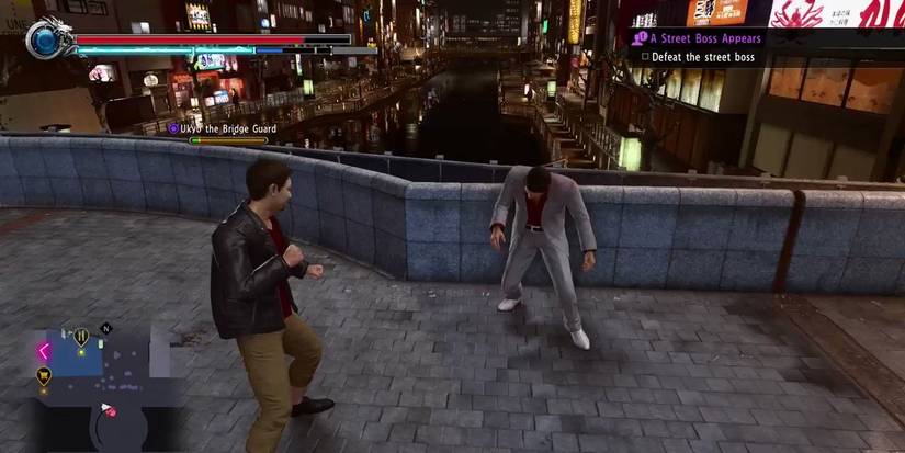 Yakuza Kiwami 2 Kiryu Fight Ukyo Bridge Guard 