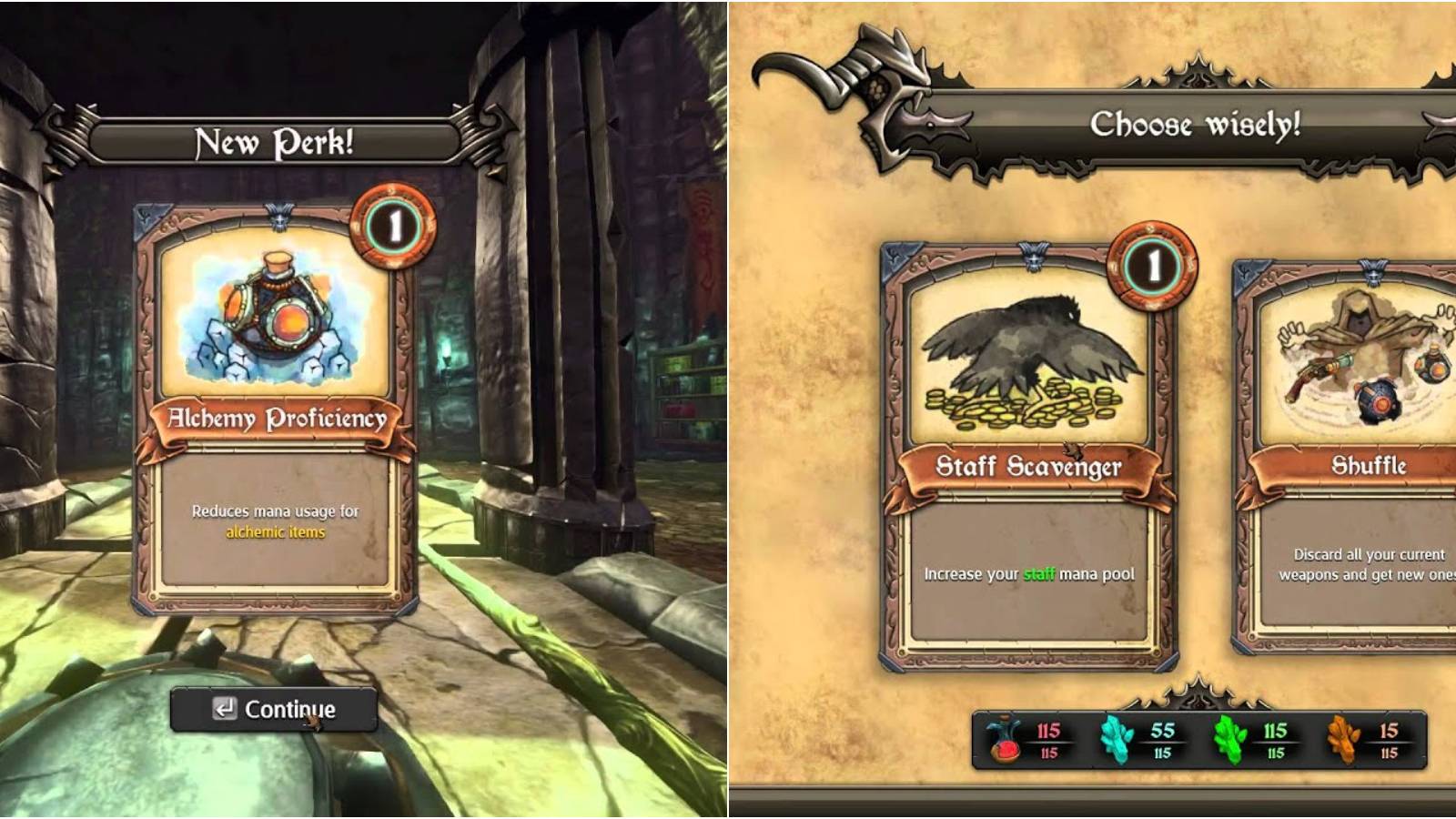 Showcase of different Perks in Ziggurat 2.