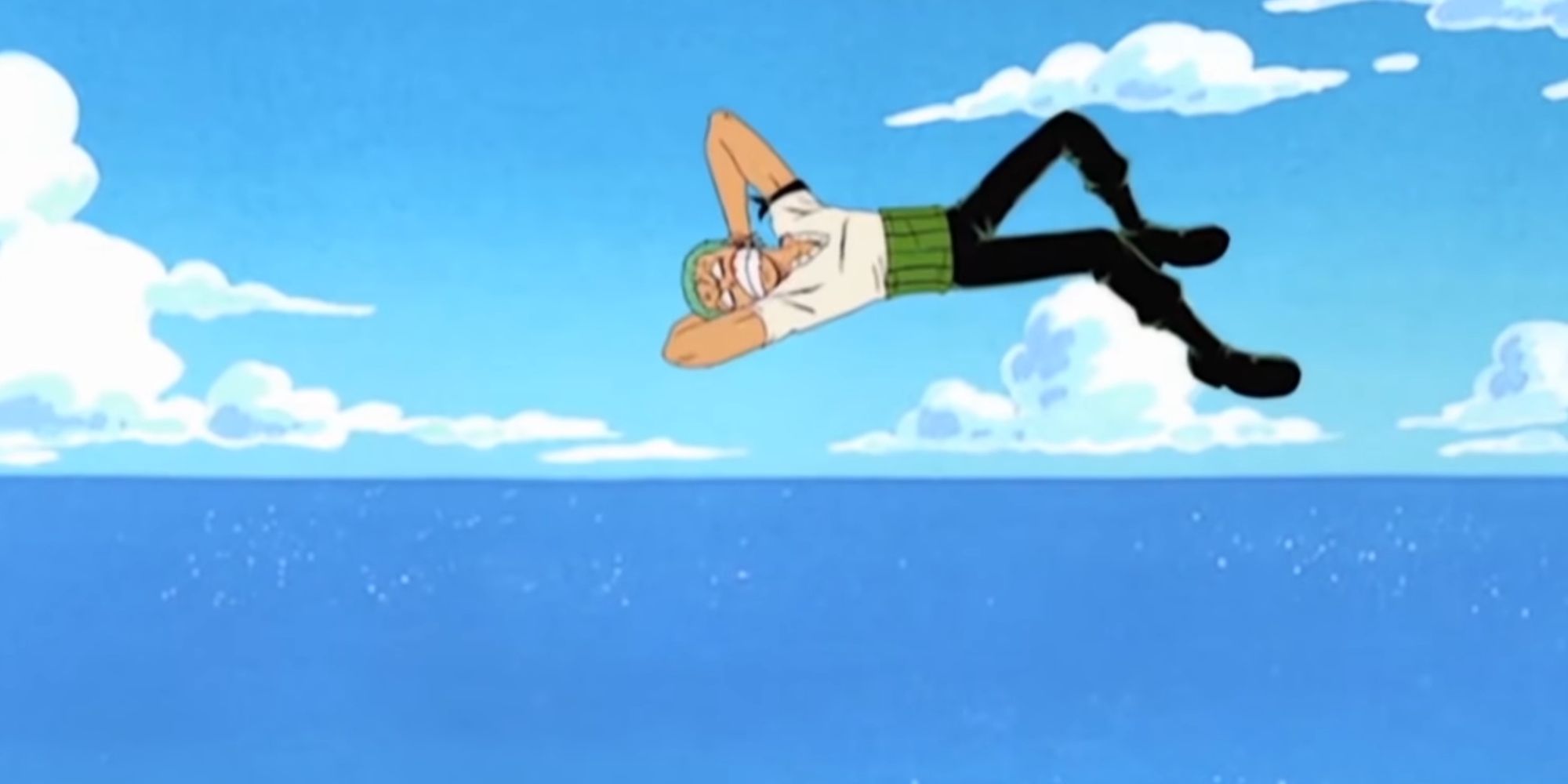 One Piece Zoro thrown off the ship