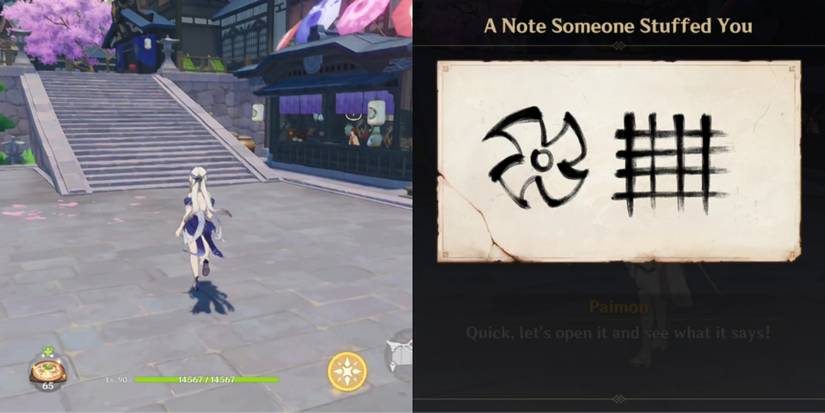 a note someone stuffed you location in Genshin impact