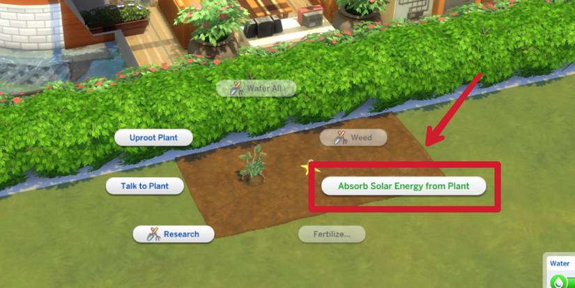 absorb energy feom plants interaction in the sims 4