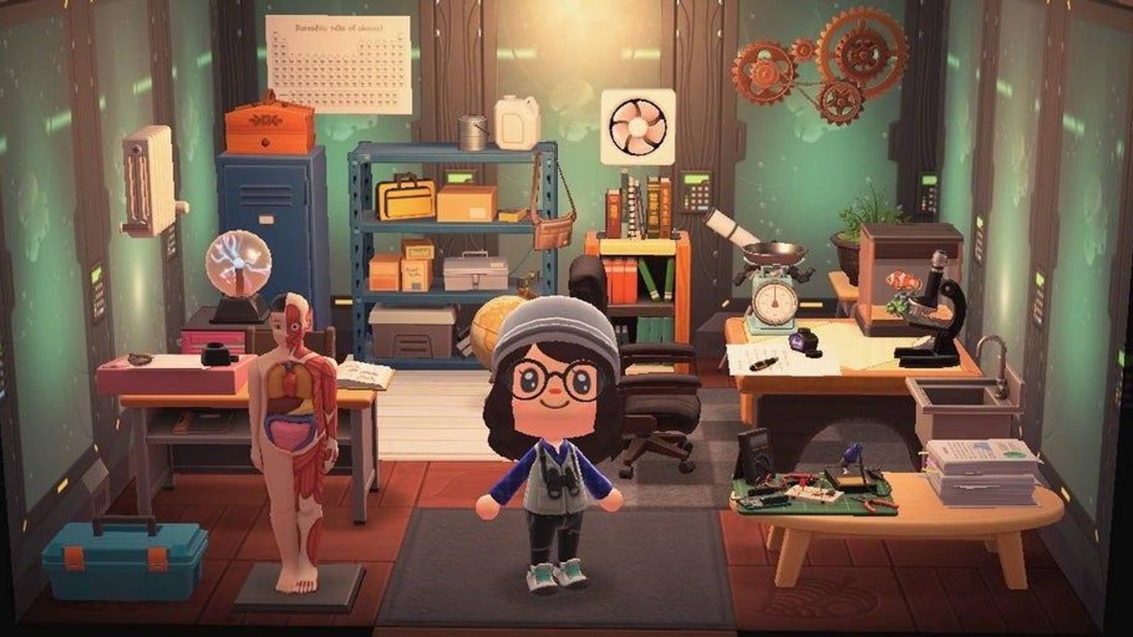 acnh animal crossing new horizons science nerdy house